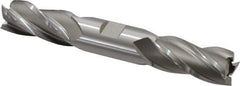 Hertel - 7/8", 1-7/8" LOC, 7/8" Shank Diam, 6-1/8" OAL, 4 Flute, Cobalt Square End Mill - Double End, Uncoated, Spiral Flute, 30° Helix, Right Hand Cut, Right Hand Flute - USA Tool & Supply