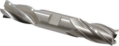Hertel - 1", 1-7/8" LOC, 1" Shank Diam, 6-3/8" OAL, 4 Flute, Cobalt Square End Mill - Double End, Uncoated, Spiral Flute, 30° Helix, Right Hand Cut, Right Hand Flute - USA Tool & Supply