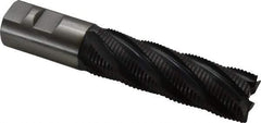 Hertel - 1-1/4" Diam, Fine Pitch, 4" LOC, 6 Flute Cobalt Roughing Square End Mill - TiAlN Finish, 6-1/2" OAL, 1-1/4" Shank Diam, Single End, 30° Helix - USA Tool & Supply