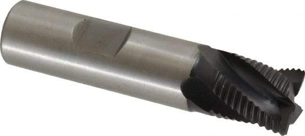Hertel - 5/8" Diam, Fine Pitch, 5/8" LOC, 4 Flute Cobalt Roughing Square End Mill - TiAlN Finish, 2-3/4" OAL, 5/8" Shank Diam, Single End, Centercutting, 30° Helix - USA Tool & Supply