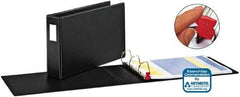 Cardinal - 3" Sheet Capacity, 11 x 17", Non-View Ring Binder - Vinyl, Black - USA Tool & Supply