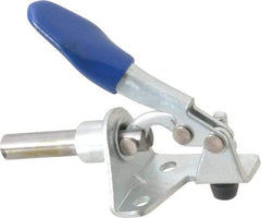 Gibraltar - 100 Lb Load Capacity, Flanged Base, Carbon Steel, Standard Straight Line Action Clamp - 3 Mounting Holes, 0.18" Mounting Hole Diam, 1/4" Plunger Diam, Thumb Handle - USA Tool & Supply