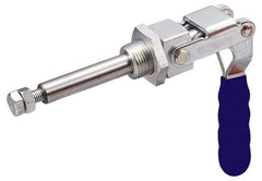 Gibraltar - 700 Lb Load Capacity, Threaded Base, Carbon Steel, Standard Straight Line Action Clamp - 0.63" Plunger Diam, Straight Handle - USA Tool & Supply