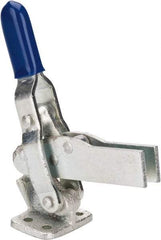 Gibraltar - 600 Lb Holding Capacity, Vertical Handle, Manual Hold Down Toggle Clamp - 85° Handle Movement, 71° Bar Opening, U-Bar, Flanged Base, Carbon Steel - USA Tool & Supply