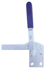 Gibraltar - 1,400 Lb Holding Capacity, Vertical Handle, Manual Hold Down Toggle Clamp - 83° Handle Movement, 69° Bar Opening, U-Bar, Straight Base, Carbon Steel - USA Tool & Supply