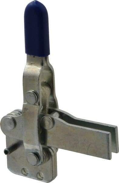 Gibraltar - 600 Lb Holding Capacity, Vertical Handle, Manual Hold Down Toggle Clamp - 85° Handle Movement, 71° Bar Opening, U-Bar, Straight Base, Carbon Steel - USA Tool & Supply