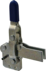 Gibraltar - 600 Lb Holding Capacity, Vertical Handle, Manual Hold Down Toggle Clamp - 85° Handle Movement, 71° Bar Opening, U-Bar, Straight Base, Carbon Steel - USA Tool & Supply