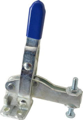 Gibraltar - 1,000 Lb Holding Capacity, Vertical Handle, Manual Hold Down Toggle Clamp - 64° Handle Movement, 76° Bar Opening, U-Bar, Flanged Base, Electro-Plated Zinc, Carbon Steel - USA Tool & Supply