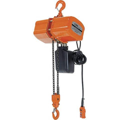Vestil - 2 Ton Capacity, 8.5 FPM Lift Speed, 110 Volt, Electric Chain Hoist - 1.6 Output hp, 15' Max Lift - USA Tool & Supply