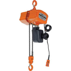 Vestil - 2 Ton Capacity, 16 FPM Lift Speed, 230 Volt, Electric Chain Hoist - 2.1 Output hp, 15' Max Lift - USA Tool & Supply