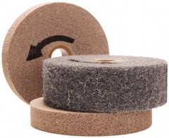 Merit Abrasives - 8" Diam, 2" Face Width, 3" Center Hole, Fine Grade, Silicon Carbide Deburring Wheel - Convolute, Hard Density 7 Grade, 4,500 RPM - USA Tool & Supply