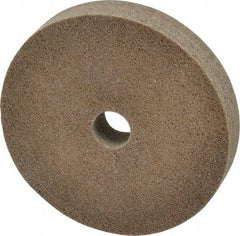 Merit Abrasives - 6" Diam, 1" Face Width, 1" Center Hole, Fine Grade, Aluminum Oxide Deburring Wheel - Unitized, Medium Density 6 Grade, 5,000 RPM - USA Tool & Supply