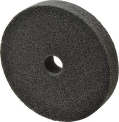 Merit Abrasives - 6" Diam, 1" Face Width, 1" Center Hole, Fine Grade, Silicon Carbide Deburring Wheel - Unitized, Soft Density 2 Grade, 5,000 RPM - USA Tool & Supply