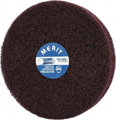 Merit Abrasives - 5" Diam, Medium Mounted Scrubber Buffing Wheel - 3 Ply, Medium Grade, 1/4" Shank Diam, 4,000 RPM - USA Tool & Supply