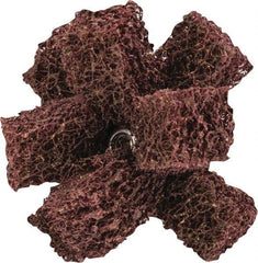 Merit Abrasives - 2" Diam Medium Density Cross Buff - 2 Plys, 8-32 Thread, Medium Grade, 12,000 Max RPM - USA Tool & Supply