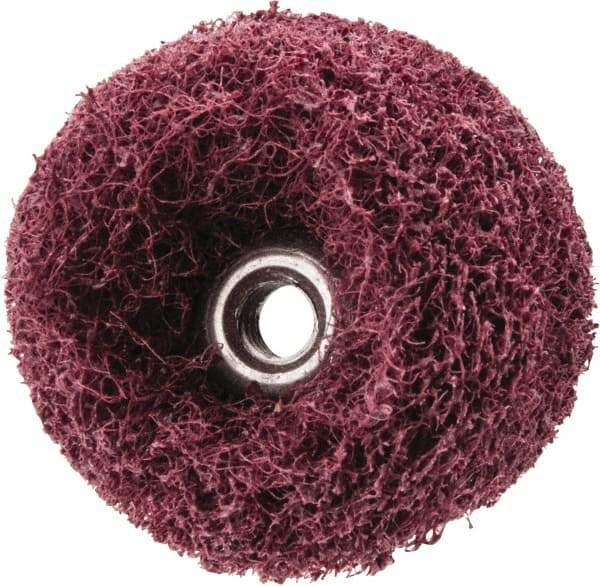 Merit Abrasives - 1" Diam Medium Density Cross Buff - 2 Plys, 8-32 Thread, Very Fine Grade, 25,000 Max RPM - USA Tool & Supply