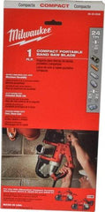 Milwaukee Tool - 2' 11-3/8" Long x 0.02" Thick, 24 Teeth per Inch, Portable Band Saw Blade - Bi-Metal Blade, High Speed Steel Teeth, Toothed Edge - USA Tool & Supply