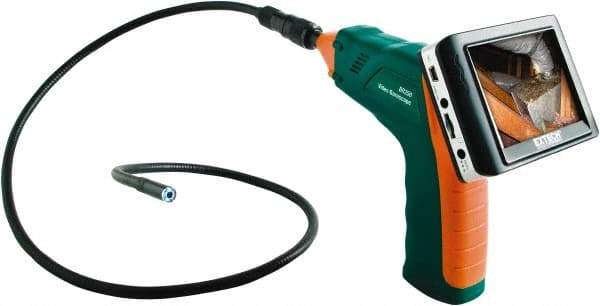 Extech - Video Borescope - 9 mm Probe Diameter, LCD Display, 712 x 486 Resolution - USA Tool & Supply