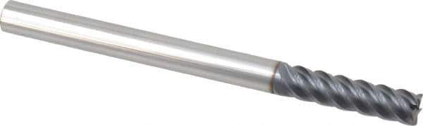 SGS - 5/16", 5 Flute, Single End, Solid Carbide, 0.015" Corner Radius End Mill - 4" OAL, 45° Helix, Right Hand Flute, 1-1/4" LOC, Right Hand Cut - USA Tool & Supply