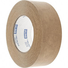 Made in USA - 2" x 60 Yd Tan Rubber Adhesive Sealing Tape - Paper Backing, 7 mil Thick - USA Tool & Supply