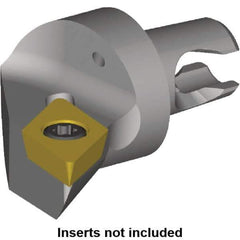 Kennametal - Right Hand Cut, Size KM2016, DP.. Insert Compatiblity, Internal or External Modular Turning & Profiling Cutting Unit Head - 17mm Ctr to Cutting Edge, 20mm Head Length, Through Coolant, Series KM Micro - USA Tool & Supply