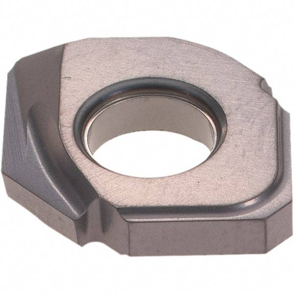 Iscar - HCDD124-090 QF Grade IC908 Carbide Milling Insert - TiAlN Finish, 0.1024" Thick, 0.4882" Inscribed Circle - USA Tool & Supply