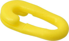 PRO-SAFE - 1-1/2" Wide Barrier Connecting Link - Celcon, Yellow, Use with Plastic Chain - USA Tool & Supply