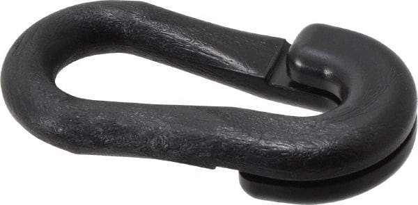 PRO-SAFE - 2" Wide Barrier Connecting Link - Celcon, Black, Use with Plastic Chain - USA Tool & Supply