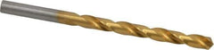 Hertel - Letter G 118° High Speed Steel Jobber Drill - TiN Finish, Right Hand Cut, Spiral Flute, Straight Shank, 4-1/8" OAL, Standard Point - USA Tool & Supply