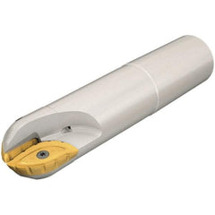 Iscar - 1-1/2" Cut Diam, 1.33" Max Depth of Cut, 1-1/4" Shank Diam, 6.37" OAL, Indexable Ball Nose End Mill - 3-1/2" Head Length, Straight Shank, BCM Toolholder, BCR... Insert - USA Tool & Supply