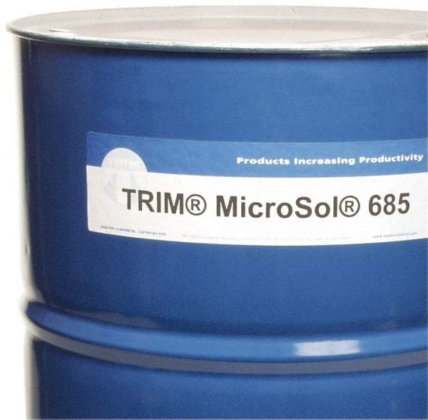 Master Fluid Solutions - Trim MicroSol 685, 54 Gal Drum Cutting & Grinding Fluid - Semisynthetic, For Machining - USA Tool & Supply