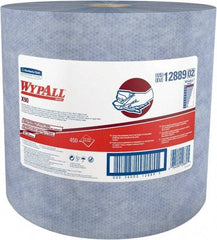 WypAll - X90 Dry Shop Towel/Industrial Wipes - Jumbo Roll, 13-3/8" x 11" Sheet Size, Blue - USA Tool & Supply