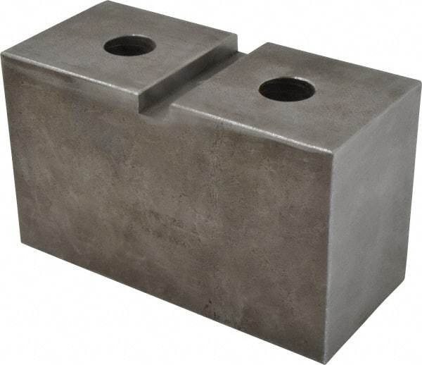 H & R Manufacturing - Bullard Attachment, Square Soft Lathe Chuck Jaw - Steel, 3-1/4" Btw Mount Hole Ctrs, 6-5/8" Long x 3" Wide x 4" High, 7/8" Fastener - USA Tool & Supply