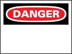 NMC - "Danger", 7" Long x 10" Wide, Pressure-Sensitive Vinyl Safety Sign - Rectangle, 0.004" Thick, Use for Accident Prevention - USA Tool & Supply