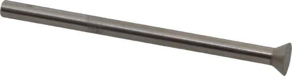 Dayton Lamina - 0.225" Head Diam, 1/8" Shank Diam, Quill Head, High Speed Steel Solid Mold Die Blank & Punch - 60° Head Angle, 0.0875" Head Height, 2" OAL, Blank Punch, KWX Series - USA Tool & Supply