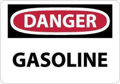 NMC - "Danger - Gasoline", 7" Long x 10" Wide, Rigid Plastic Safety Sign - Rectangle, 0.05" Thick, Use for Hazardous Materials - USA Tool & Supply