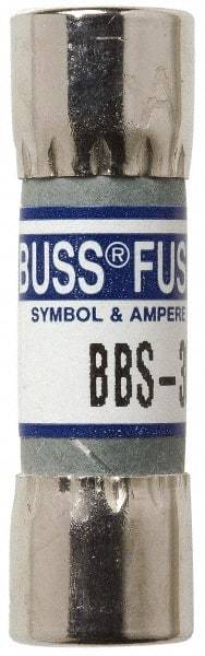 Cooper Bussmann - 250 VAC, 8 Amp, Fast-Acting General Purpose Fuse - Fuse Holder Mount, 1-3/8" OAL, 10 at AC kA Rating, 13/32" Diam - USA Tool & Supply