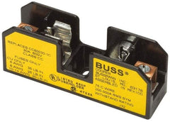 Cooper Bussmann - 3 Pole, 10 to 14 AWG, 600 VAC/VDC, 15 Amp, DIN Rail Mount Fuse Block - 3 Inch Long x 2.38 Inch Wide x 1.22 Inch High Block - USA Tool & Supply