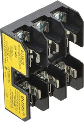 Cooper Bussmann - 3 Pole, 10 to 14 AWG, 480 VAC/VDC, 30 Amp, DIN Rail Mount Fuse Block - 3 Inch Long x 2.38 Inch Wide x 1.22 Inch High Block - USA Tool & Supply