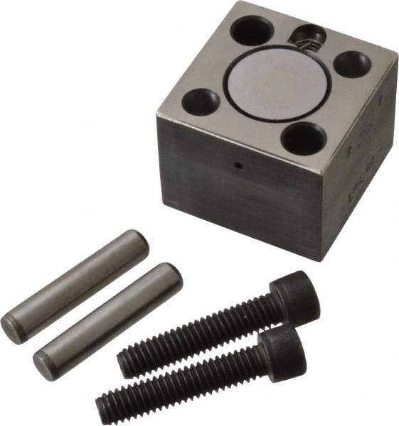 Dayton Lamina - 5/8" Shank Diam, 1-5/8" Base Length x 1-5/8" Base Width x 1-1/4" Base Height, 5/16-16 Thread, Alloy Steel Mold Punch Retainer - 5/16" Dowel Diam, 1" Length Between Dowel & Screw, 1-1/2" Thread Length, Ball Lock - USA Tool & Supply