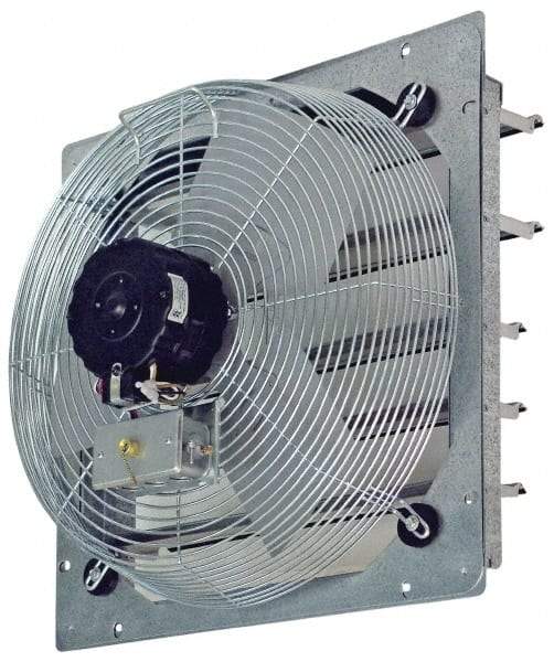 TPI - 10" Blade, Direct Drive, 1/12 hp, 680, 540 & 460 CFM, Totally Enclosed Exhaust Fan - 13-1/8" Opening Height x 13-1/8" Opening Width, 120 Volt, 3 Speed, Single Phase - USA Tool & Supply