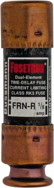 Cooper Bussmann - 125 VDC, 250 VAC, 0.13 Amp, Time Delay General Purpose Fuse - Fuse Holder Mount, 50.8mm OAL, 20 at DC, 200 (RMS) kA Rating, 9/16" Diam - USA Tool & Supply