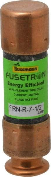Cooper Bussmann - 125 VDC, 250 VAC, 7.5 Amp, Time Delay General Purpose Fuse - Fuse Holder Mount, 50.8mm OAL, 20 at DC, 200 (RMS) kA Rating, 9/16" Diam - USA Tool & Supply
