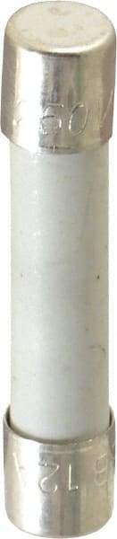 Cooper Bussmann - 125 VDC, 250 VAC, 12 Amp, Fast-Acting Miniature Ceramic Fuse - 1-1/4" OAL, 1/4" Diam - USA Tool & Supply