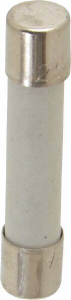 Cooper Bussmann - 125 VDC, 250 VAC, 2 Amp, Fast-Acting Miniature Ceramic Fuse - 1-1/4" OAL, 1/4" Diam - USA Tool & Supply