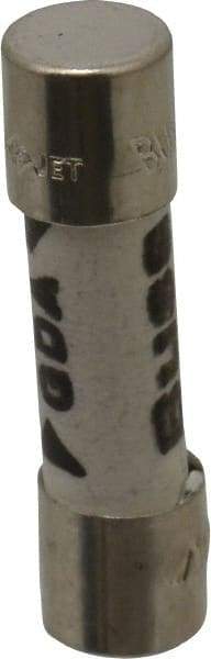 Cooper Bussmann - 250 VAC, 32 VDC, 2.5 Amp, Fast-Acting Miniature Ceramic Fuse - 20mm OAL, 5mm Diam - USA Tool & Supply