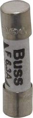 Cooper Bussmann - 250 VAC, 32 VDC, 6.3 Amp, Fast-Acting Miniature Ceramic Fuse - 20mm OAL, 5mm Diam - USA Tool & Supply