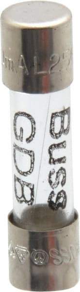 Cooper Bussmann - 250 VAC, 32 VDC, 0.63 Amp, Fast-Acting Miniature Glass Fuse - 20mm OAL, 5mm Diam - USA Tool & Supply