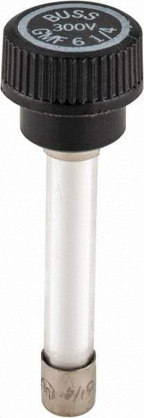Cooper Bussmann - 300 VAC, 6.25 Amp, Time Delay Size Rejecting/NonRejecting Fuse - Fuse Holder Mount, 2-1/4" OAL, 10 at AC kA Rating, 15.9mm Diam - USA Tool & Supply