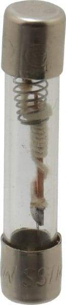 Cooper Bussmann - 250 VAC, 32 VDC, 0.5 Amp, Time Delay Miniature Glass Fuse - 1-1/4" OAL, 1/4" Diam - USA Tool & Supply